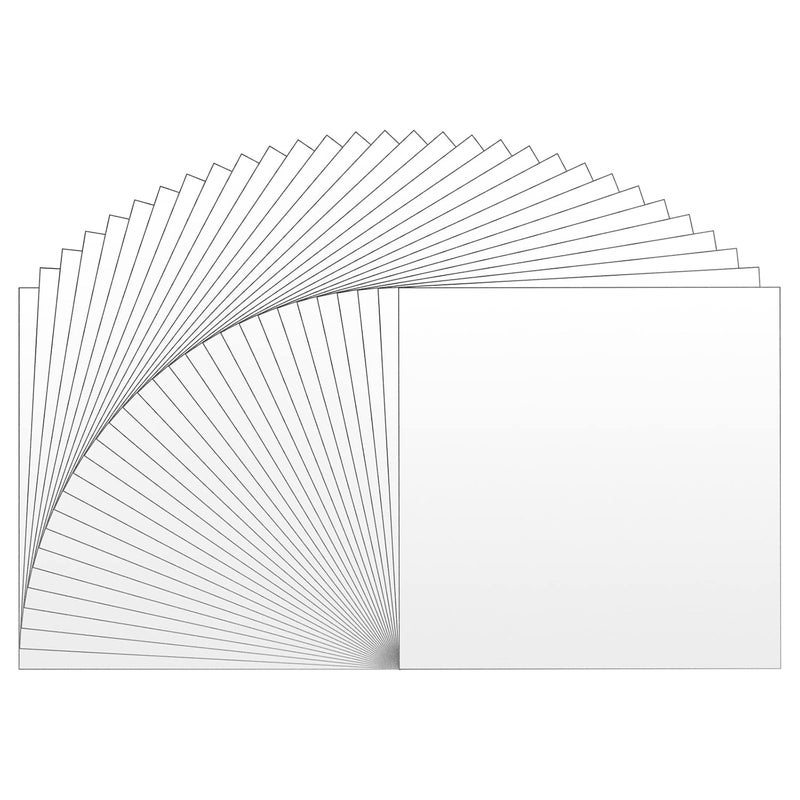 Huaxing Matte White Permanent Vinyl, 30 Pack 12” x 12” for Cricut & Silhouette Cameo Cutters, Crafts, Signs, Scrapbooking, Waterproof, Indoor-Outdoor Use - Image 1